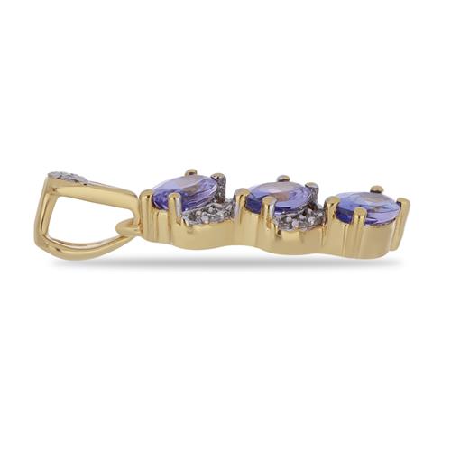 BUY 925 STERLING SILVER WITH TANZANITE GEMSTONE PENDANT